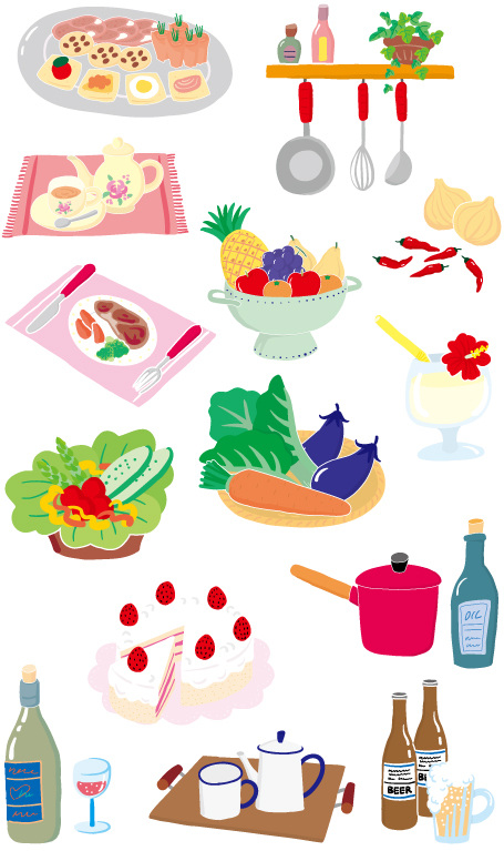 愛 食物 矢量 可愛插圖 食物果蔬 矢量图 其他矢量图