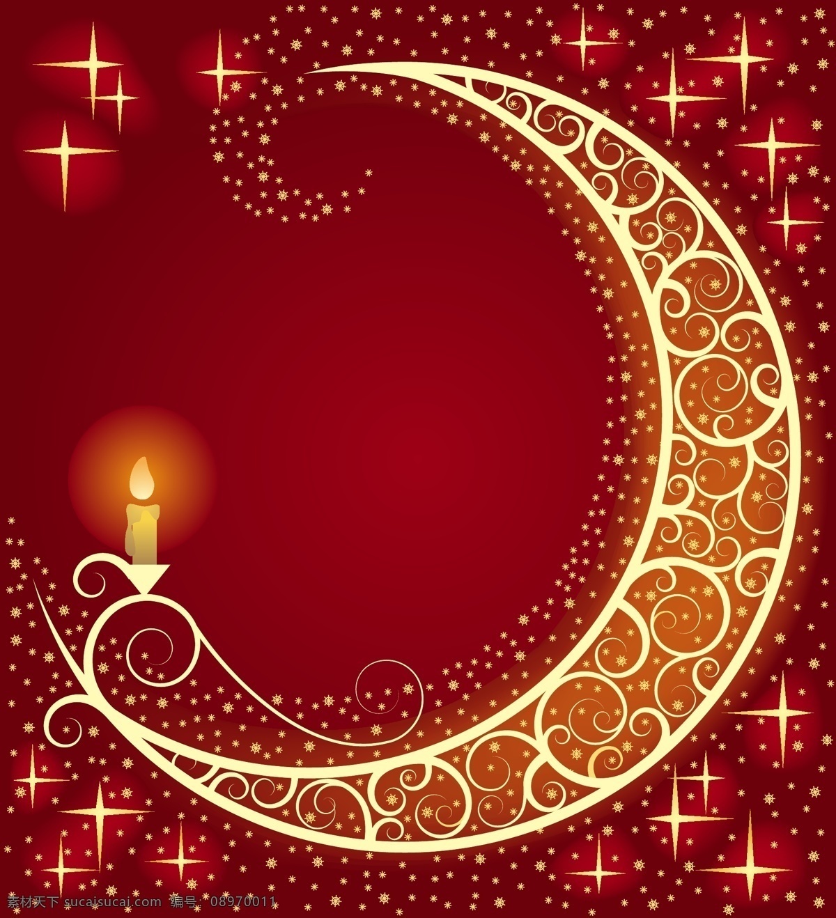 蜡烛免费下载 cdr矢量图 枫叶 火焰 蜡烛 闪闪发光 饰品 星星 月亮 其他矢量图