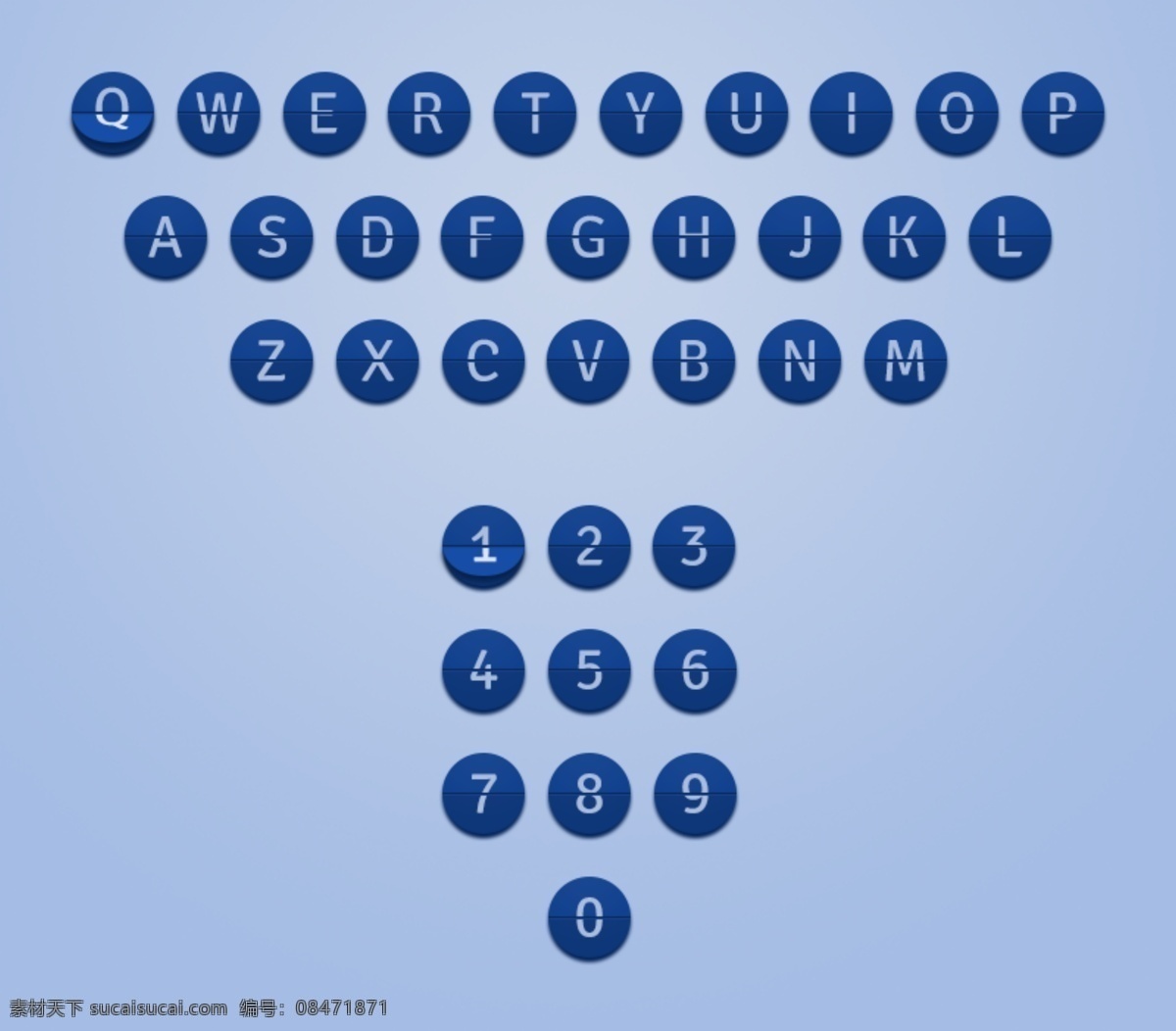 翻转 键盘 字母 数字 免费 折叠 病媒生物字母 字母表 倒装 覆信 反转数 数字的 平 杂项 矢量图