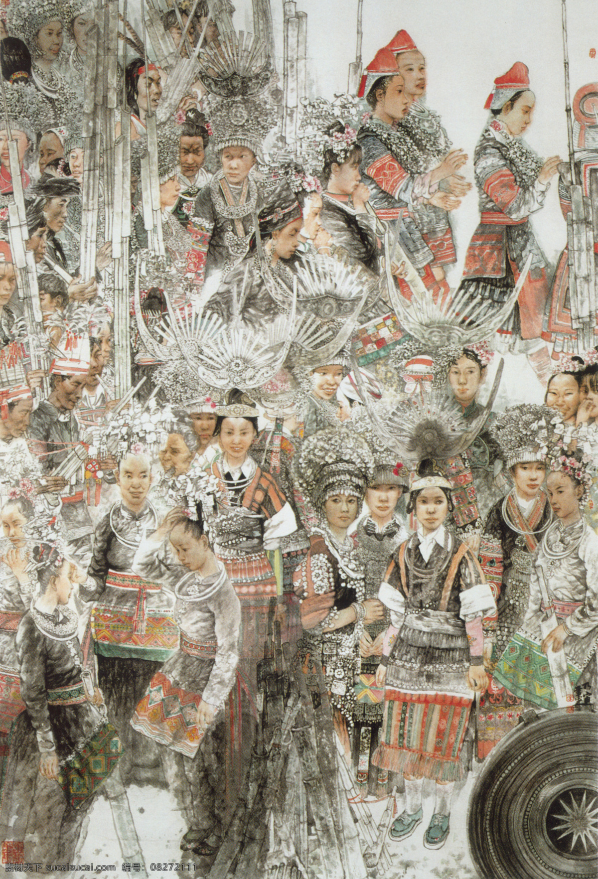 苗岭 三月 图 笔墨 诗画 书法 书画 水墨画 风景画 家居装饰素材 山水风景画