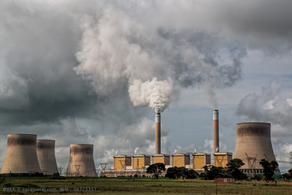 工业生产摄影 工业图片 工业生产 火力发电站 建筑厂房 环境污染 周边环境 现代科技
