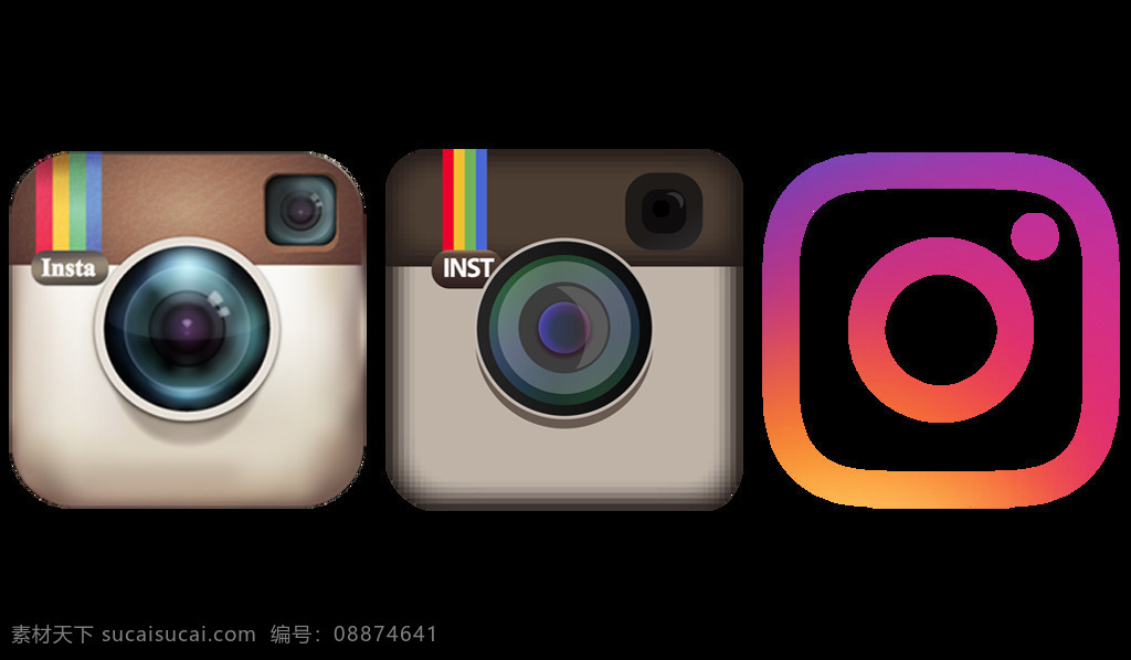 instagram 图标 免 抠 透明 矢量图 标志 logo图标