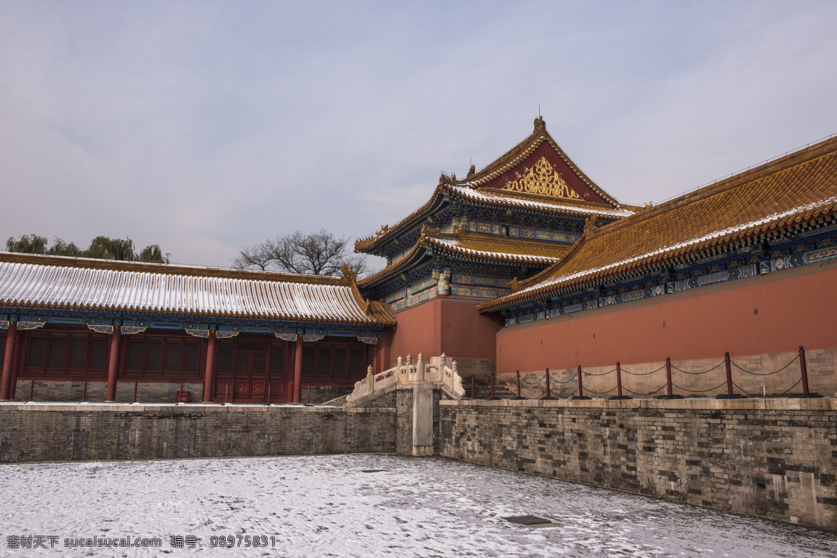 雪色故宫 北京 故宫 雪景 历史 皇家园林 博物馆 城墙 城楼 下雪 北平 中国文化 门框 柱子 高清图库 建筑园林 园林建筑