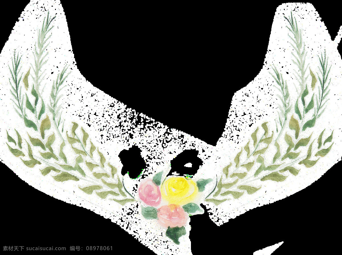 鹿角 花卉 透明 卡通 抠图专用 装饰 设计素材