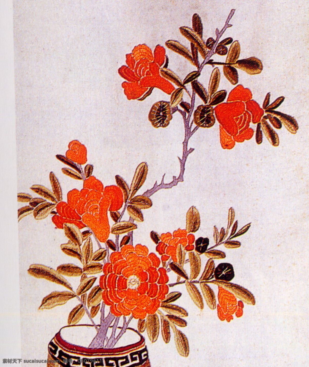 花刺绣 刺绣 牡丹花 文化艺术 传统文化 刺绣吉祥图 设计图库