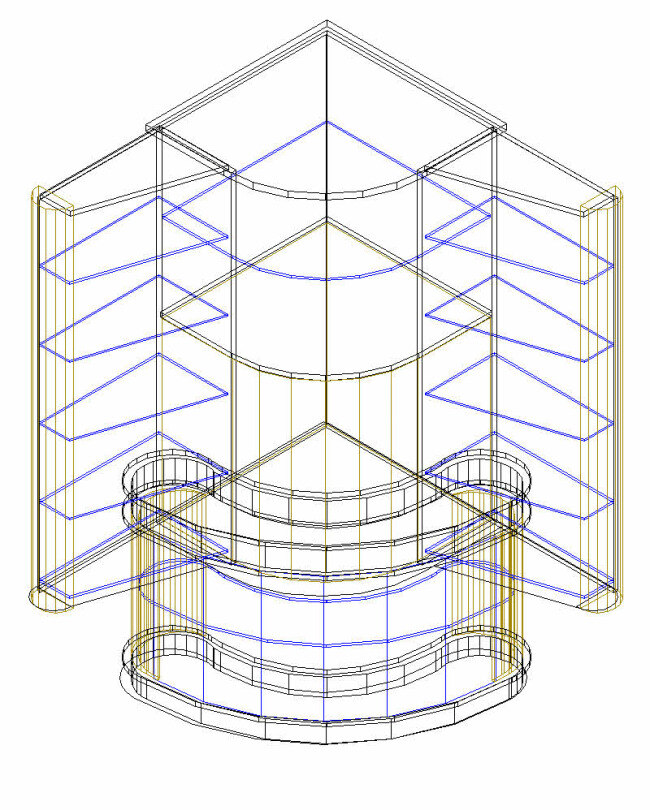 立式 角 柜 3d cad 家装 立体 模型 三维 饰品 室内 装饰 装修 角柜 cad素材