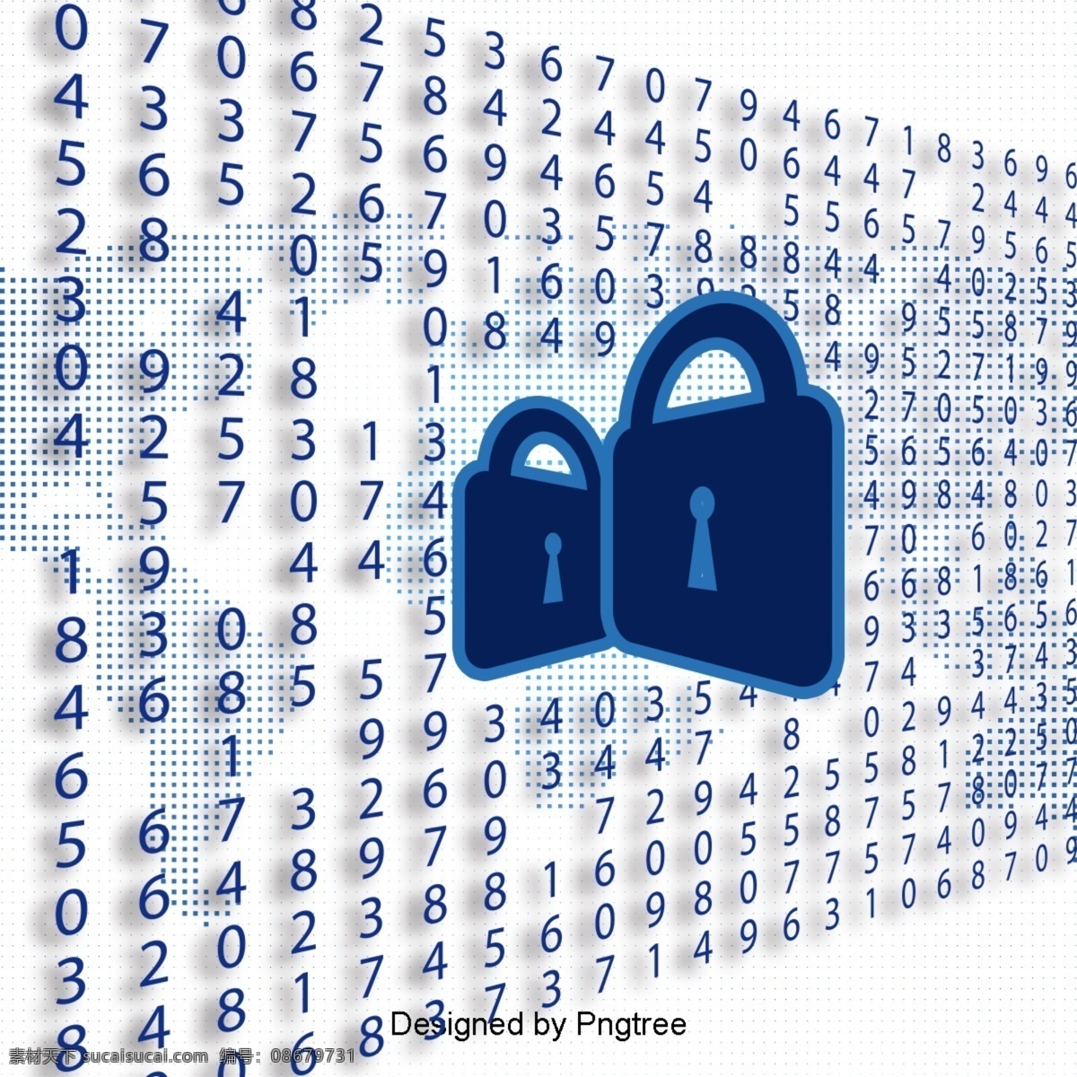 锁 电子 加密 货币 技术 数字 几何 线条 指纹 安全