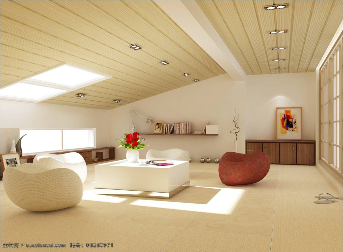 米色 客厅 室内 装修 家居装饰素材 室内设计