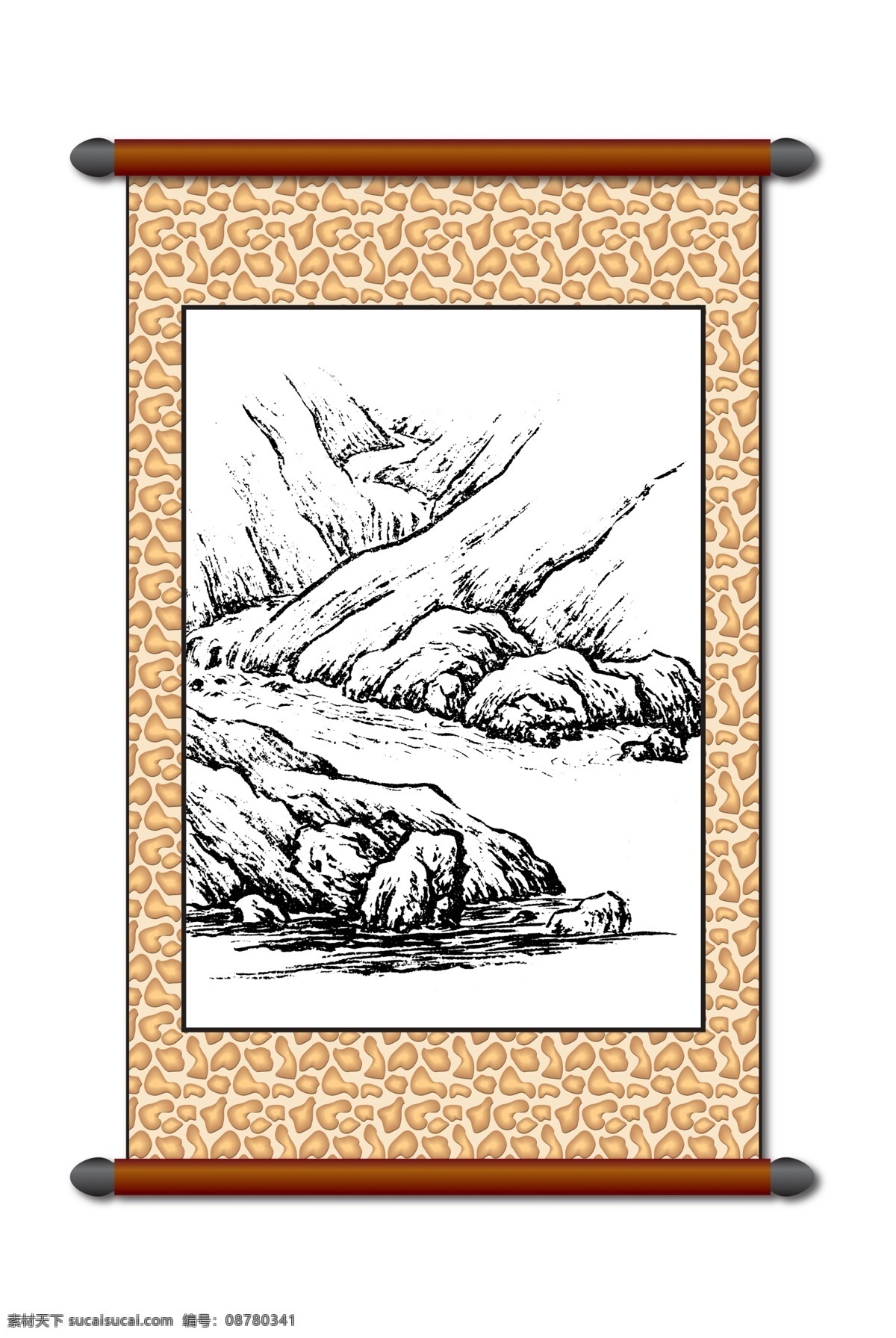 分层 白描 版画风景 传统画 风景 风景画 工笔 古画 模板下载 白描风景 山水画 线描 美术 黑白稿 卷轴画 挂画 中国风 艺术画 文化艺术 绘画书法 设计图库 源文件 家居装饰素材 山水风景画