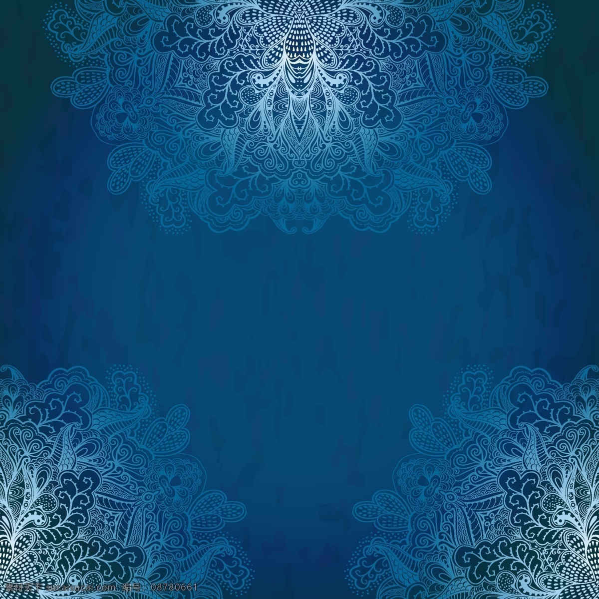 蓝色 古典 花纹 背景 矢量 底纹背景 古典花纹 蓝色背景 线描纹样 传统样式 矢量图 其他矢量图