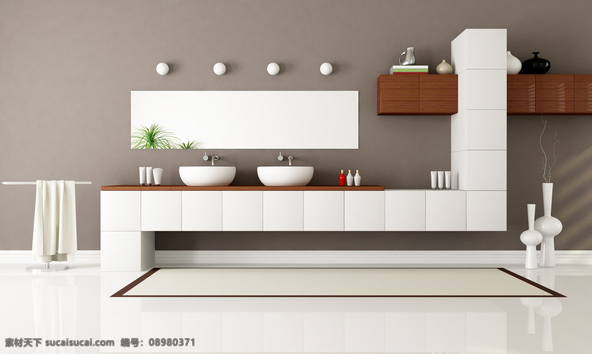 时尚 简约 洗手间 厕 室内 装修设计 室内装潢设计 室内设计 效果图 3d渲染图 现代 风格 装饰设计 环境家居 白色