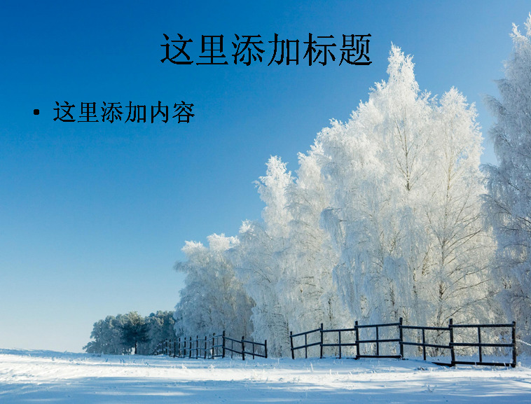 玉树琼枝 美丽 雪景 高清 电脑 自然风景 迷人景色 雪白 模板
