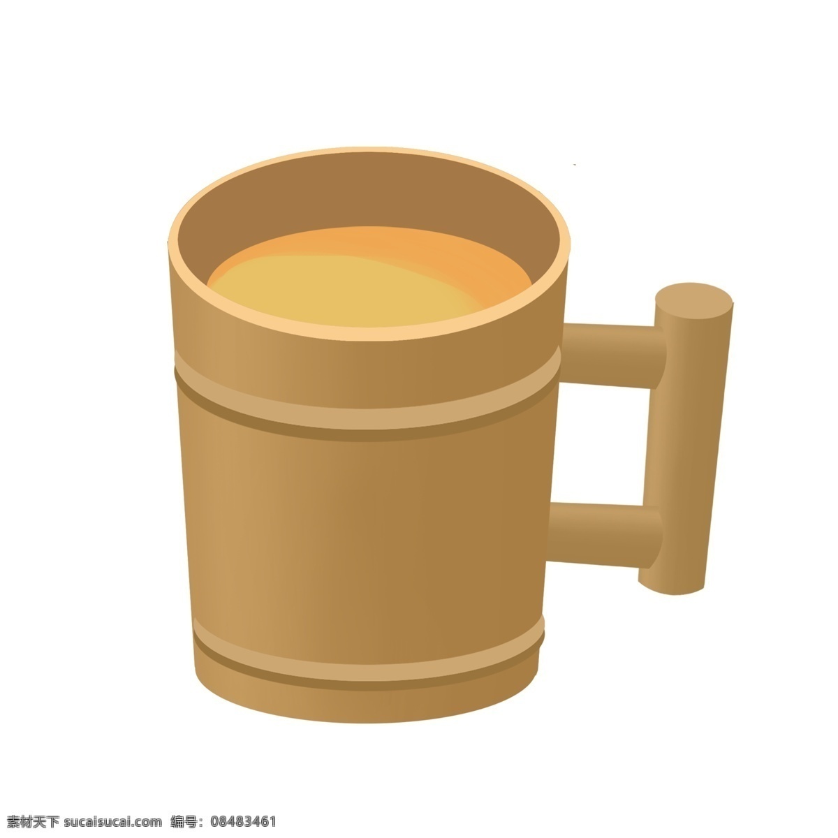 清明节 手绘 古风 茶具 元素 茶杯 紫砂杯 茶饮