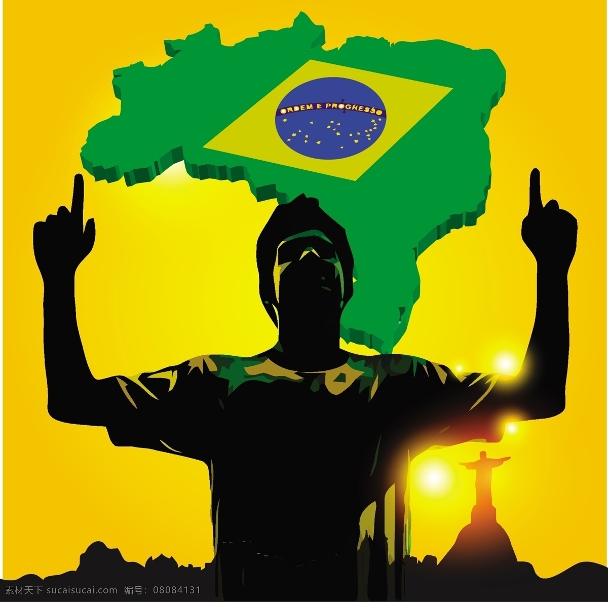 足球 运动员 巴西 地图 模板下载 巴西地图 巴西国旗 球员 世界杯 足球赛事 足球比赛 体育运动 生活百科 矢量素材 黄色