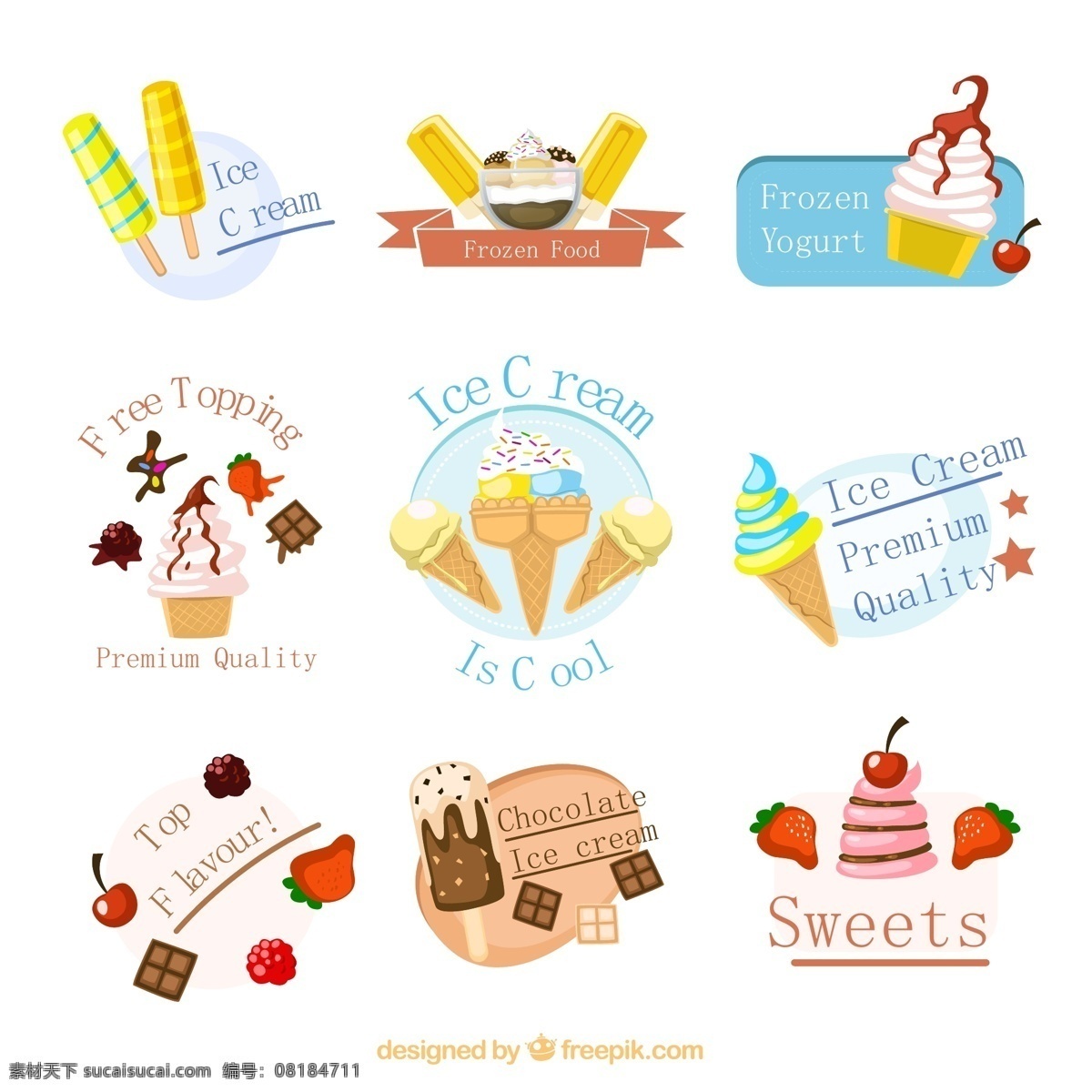 款 夏季 冰淇淋 标签 矢量图 冰淇淋标签 食物标签 甜点标签 标签设计 夏季冰淇淋 白色