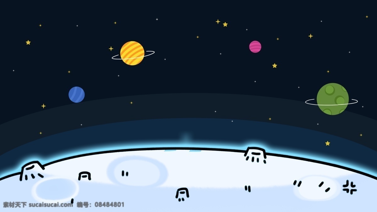 登月 成功 月球 日 纪念 背景 宇宙 科技素材 卡通背景 卡通素材 月球背景 背景设计 太空