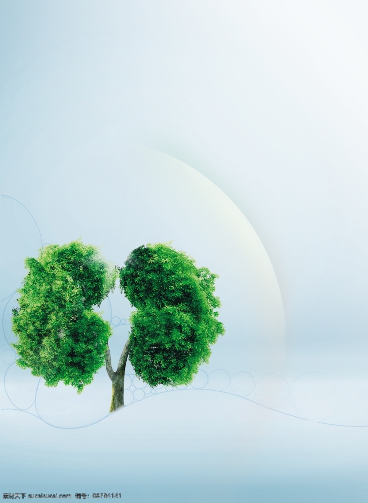 绿树背景 树 肾 器官 背景 安全 防护 保护罩 蓝色 清新 简洁 大气 底图