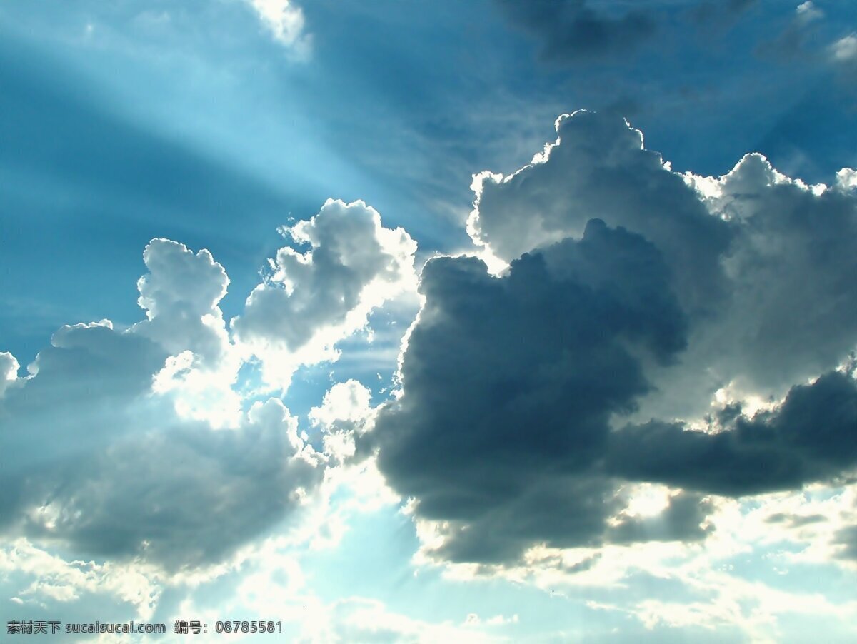 高清云散光 天空 云 蓝天 白云 高清 自然风景 自然景观