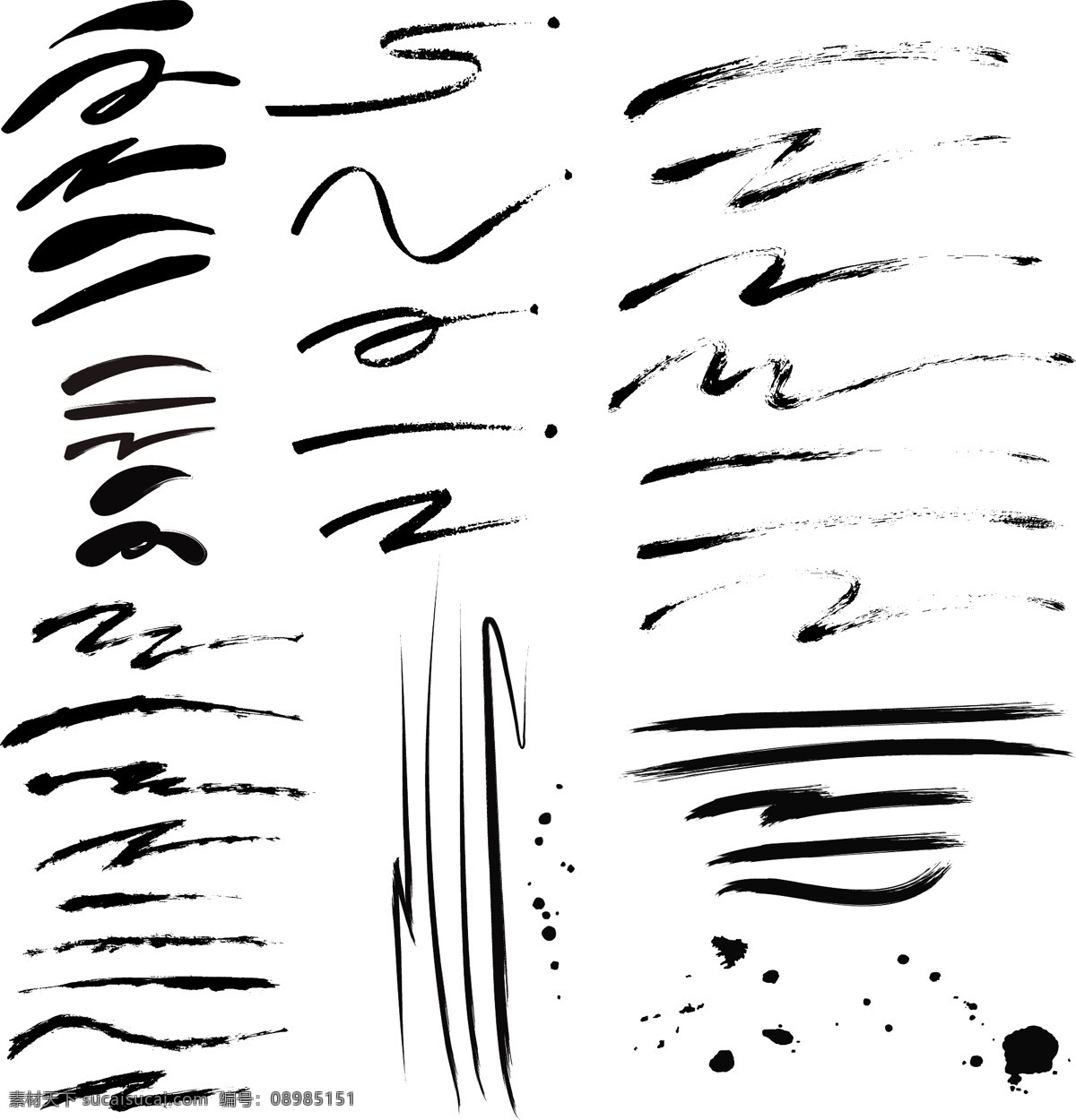 毛笔笔刷 广告 飞白 墨汁 山水画 拉丝 美术笔 绘画 画图 涂抹 线条 直线 曲线 晕染 渲染 刷子 涂鸦 水墨 毛笔 墨水 黑白 墨迹 笔刷 仿真 特效 效果 水彩 水粉 动漫动画