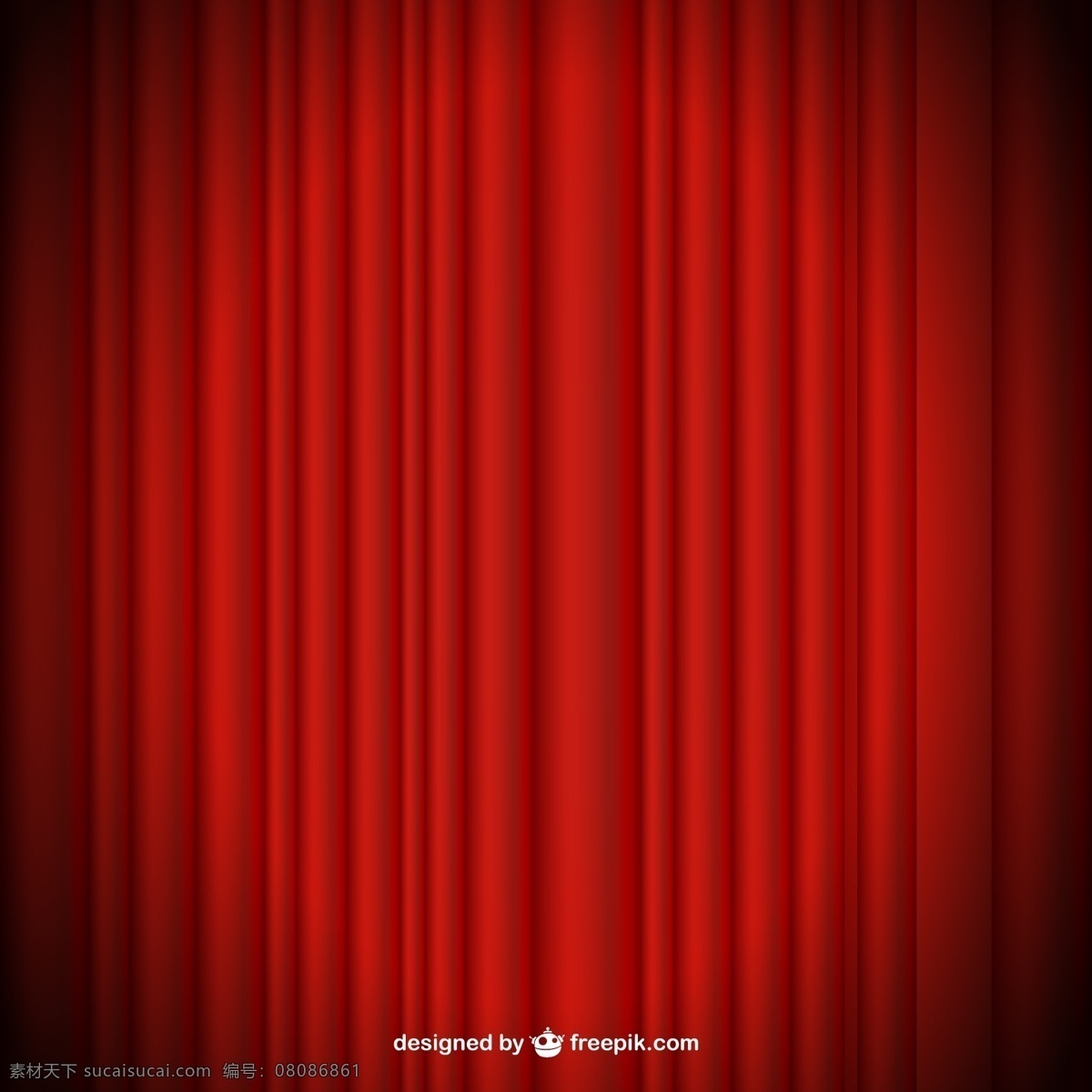 红幕背景矢量 背景 红色 窗帘 织物 红色窗帘 水平 背景织物