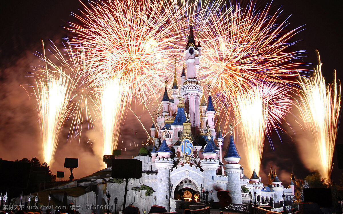 迪士尼乐园 迪士尼游乐园 disneyland 游乐场 迪士尼 烟火 迪斯尼乐园 旅游摄影 国外旅游