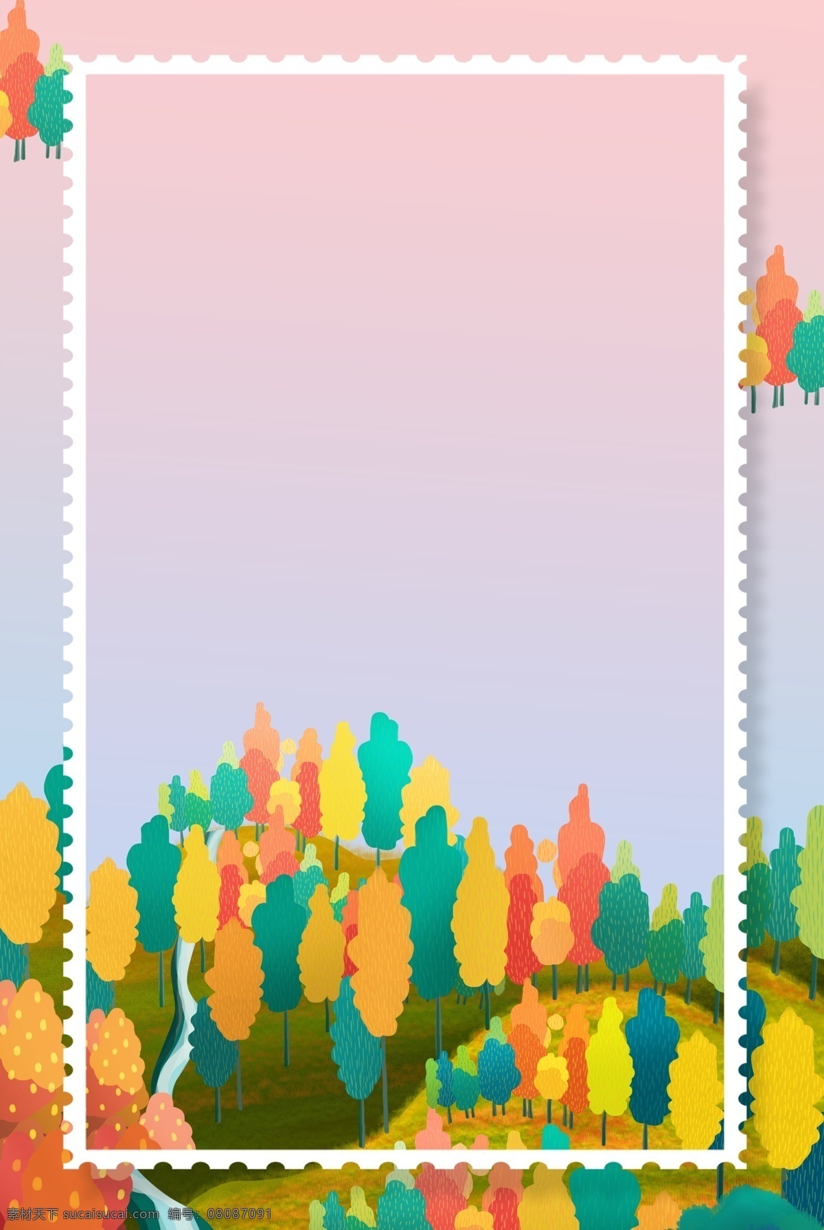 卡通 插画 文艺 边框 背景 边框背景 卡通边框 插画背景 清新 手绘 简约