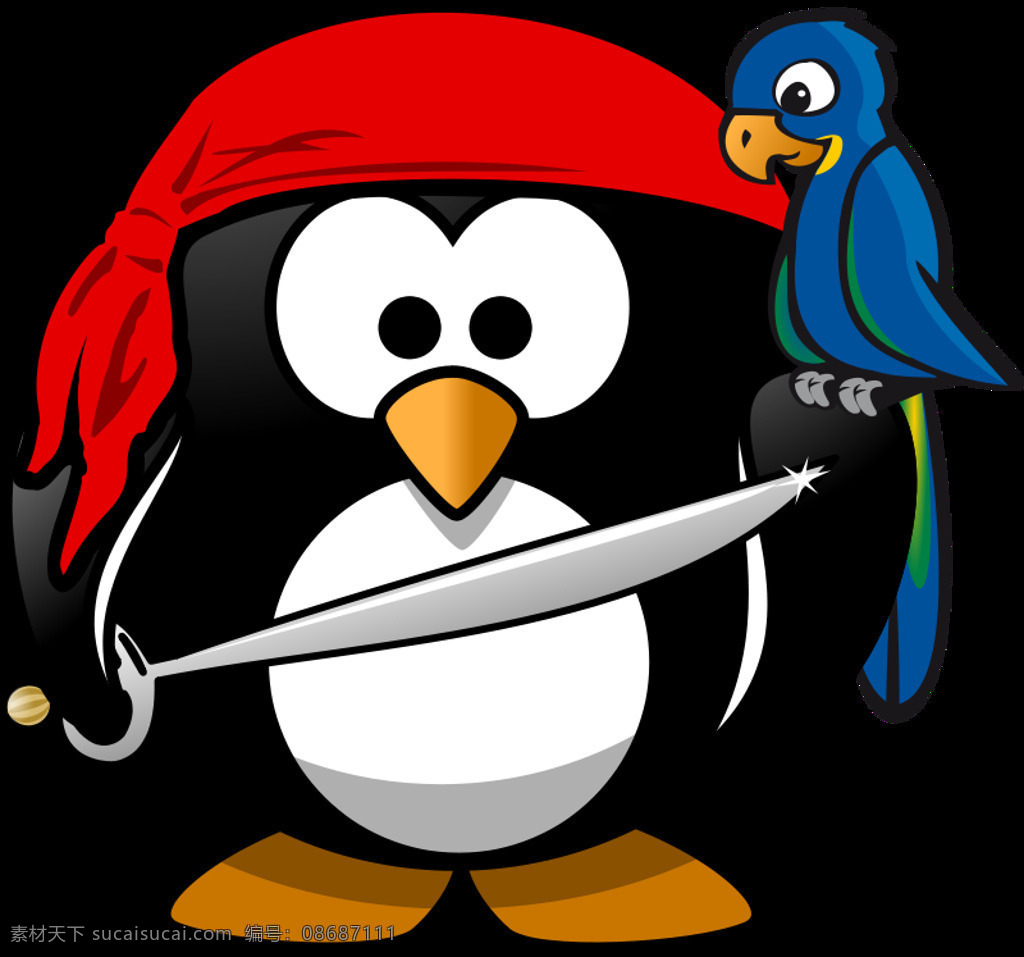 海盗 南极洲 宠物 船 动物 鸟 企鹅 晚礼服 武器 鹦鹉 头巾 harrr 金刚鹦鹉 佩剑 插画集