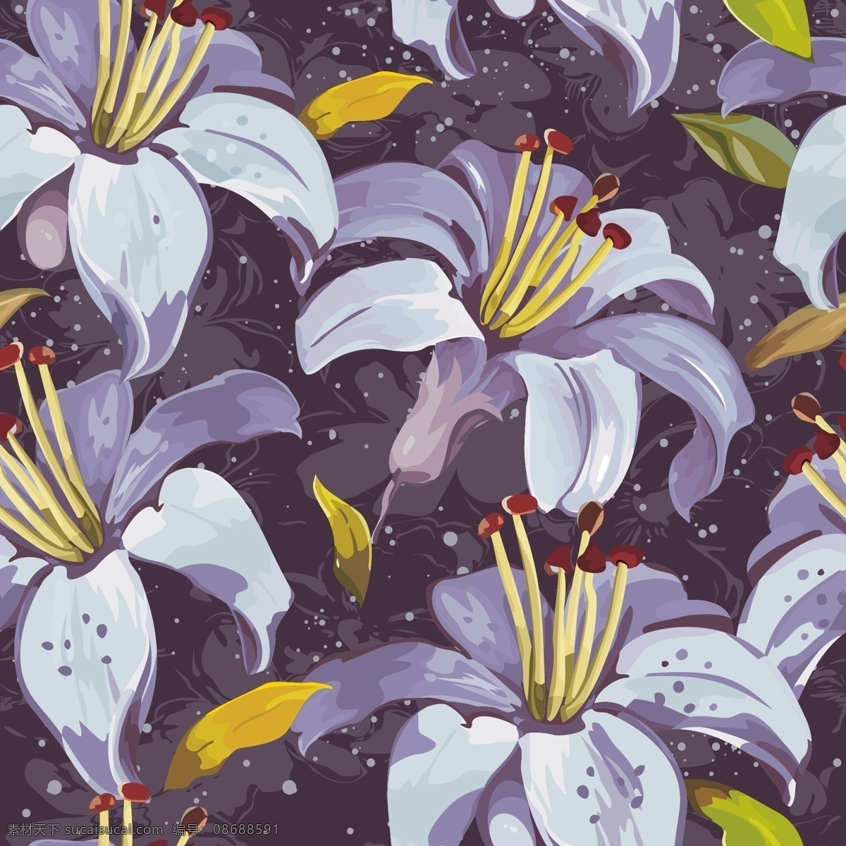 鲜花 底纹 矢量图 背景 花纹 精美 纹样 花纹花边