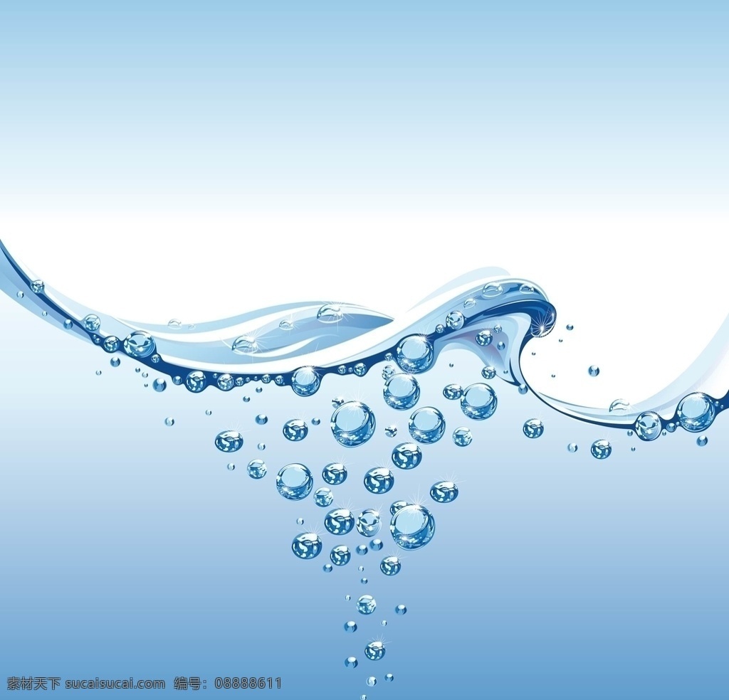 动感水背景 水 流动 水泡 动感 矢量图 pdf