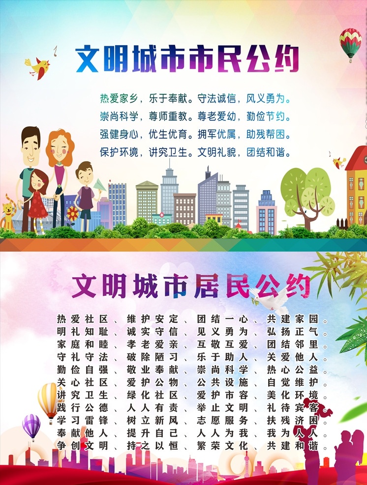 市民 公约 居民 市民公约 居民公约 文明城市 城市公约 社区党建