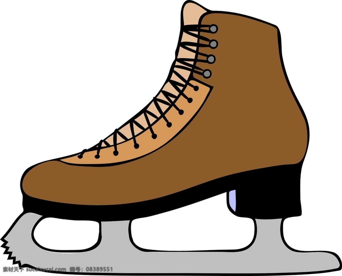 手绘 棕色 冰鞋 免 抠 透明 手绘棕色冰鞋 元素 图形 冰鞋海报图片 冰鞋广告素材 冰鞋海报图