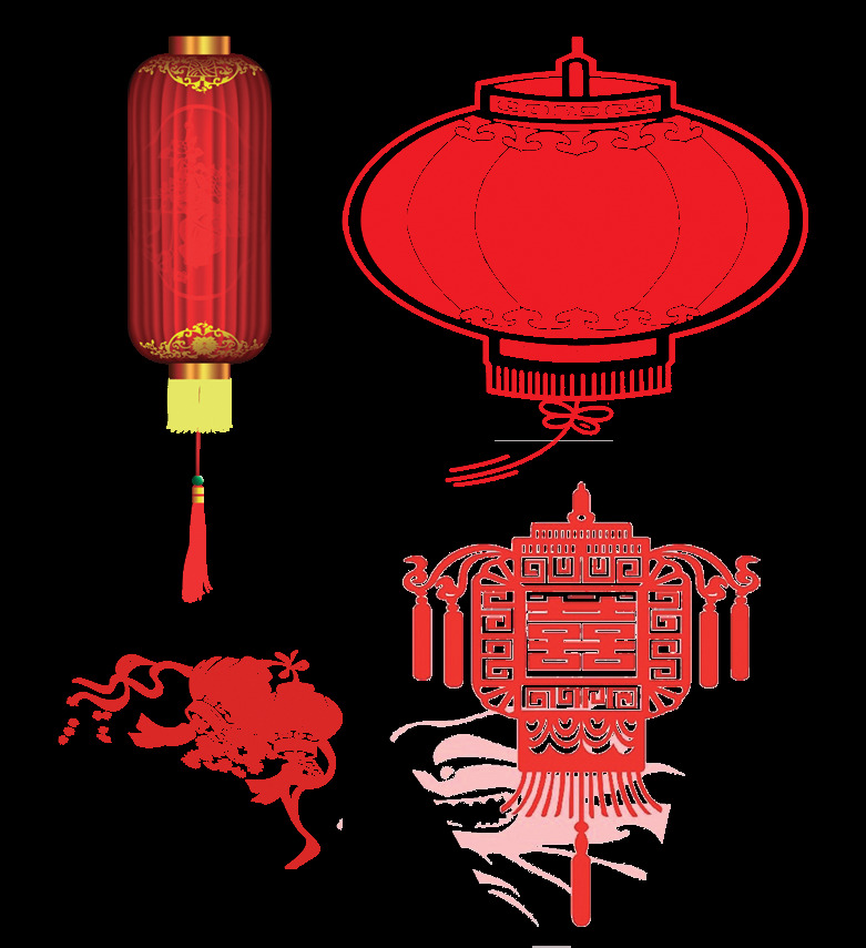 中式 新年 灯笼 元素 抽象元素 大红灯笼 灯笼设计图 灯笼素材 福字灯 古典灯笼 囍字灯笼 花纹灯笼 节日灯笼 中国风 中式灯笼 祝福 装饰素材