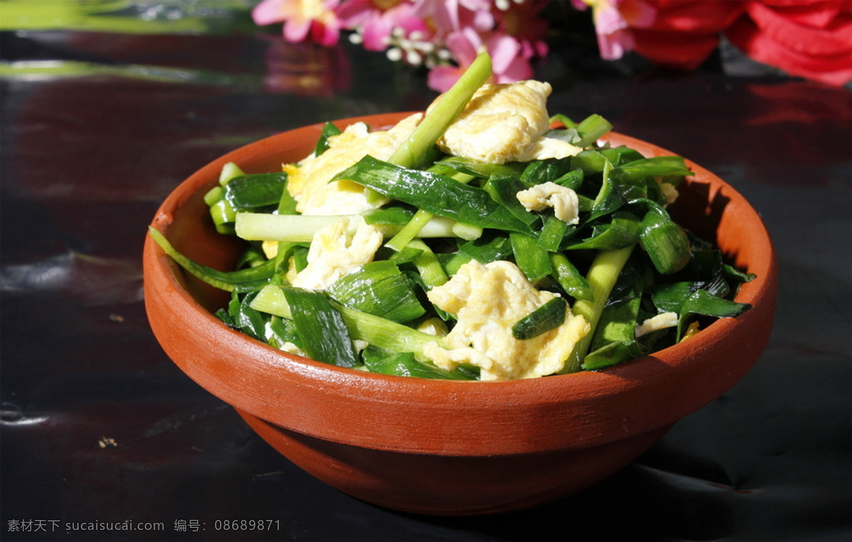 蒸韭菜炒鸡蛋 美食 传统美食 餐饮美食 高清菜谱用图
