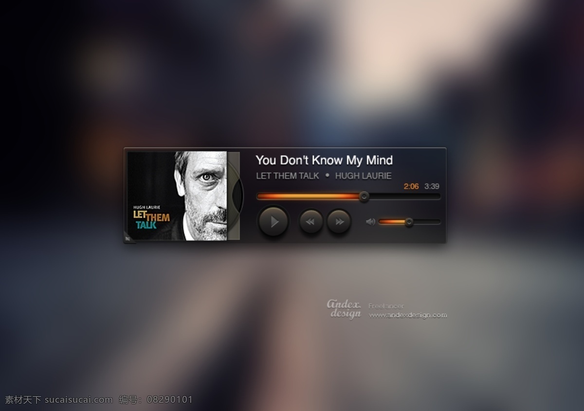 音乐 播放器 ui 界面设计 播放器ui 音乐播放器 人物 黑色 分层 其他模版 广告设计模板 源文件