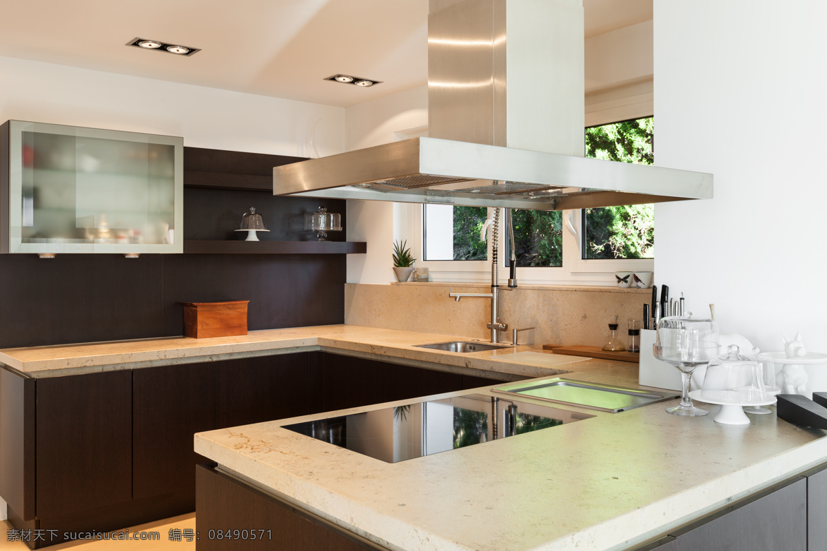 现代 厨房 家装 整体橱柜 餐具 冰箱 现代设计 室内设计 环境家居
