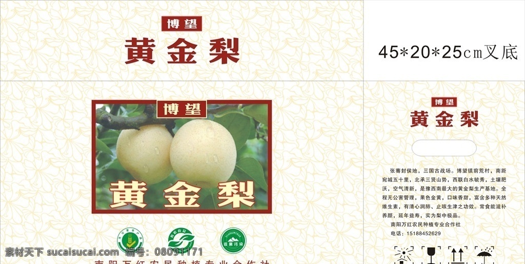 黄金梨包装 黄金梨 黄金梨礼盒 梨包装 梨盒 包装设计