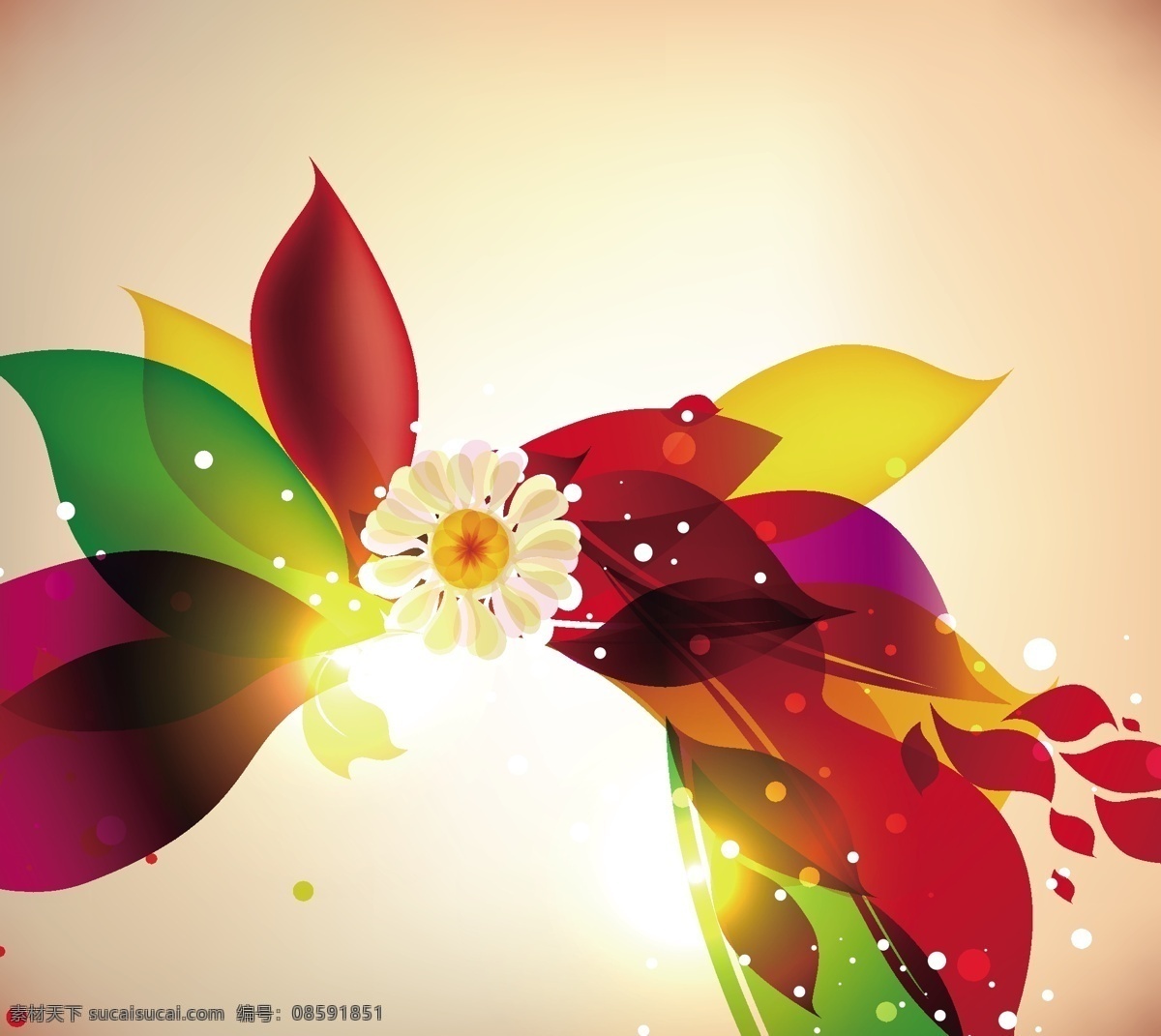 五颜六色 树叶 花卉 矢量 背景 web 创意 花 花瓣 免费 图形 叶 质量 病 媒 生物 时尚 独特的 原始的 高质量 新鲜的 设计eps 摘要 红色的 发光的 psd源文件
