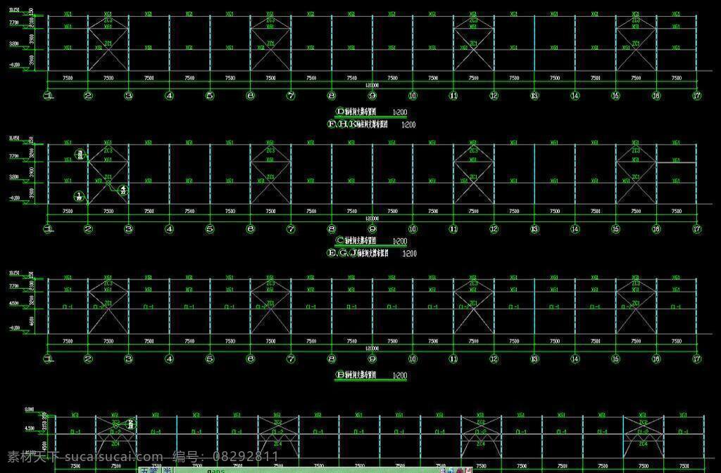 cad cad设计图 钢构 钢结构 工程 桁架 建筑 施工图 石材 源文件 钢结构工程 柱间支撑布置 网架 节点 轻钢 石料 西部 城 图 施工图纸 dwg cad素材 室内图纸