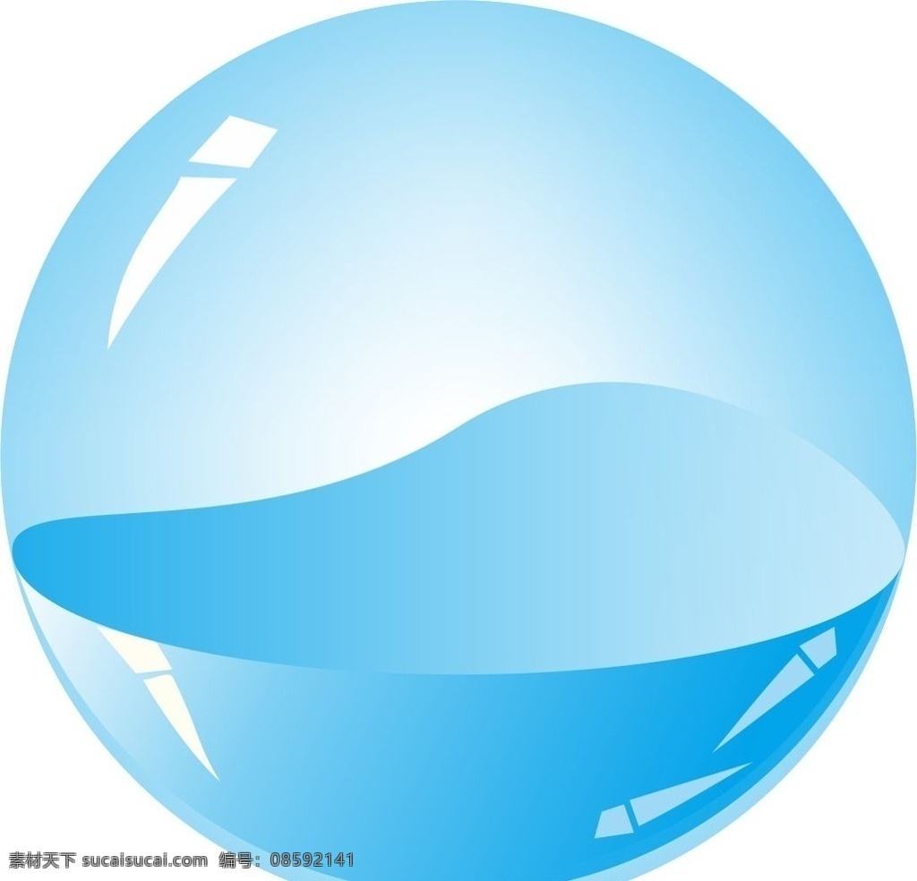 水珠 水滴 起泡 圆形 蓝色 渐变 透明 球 球型 3d设计