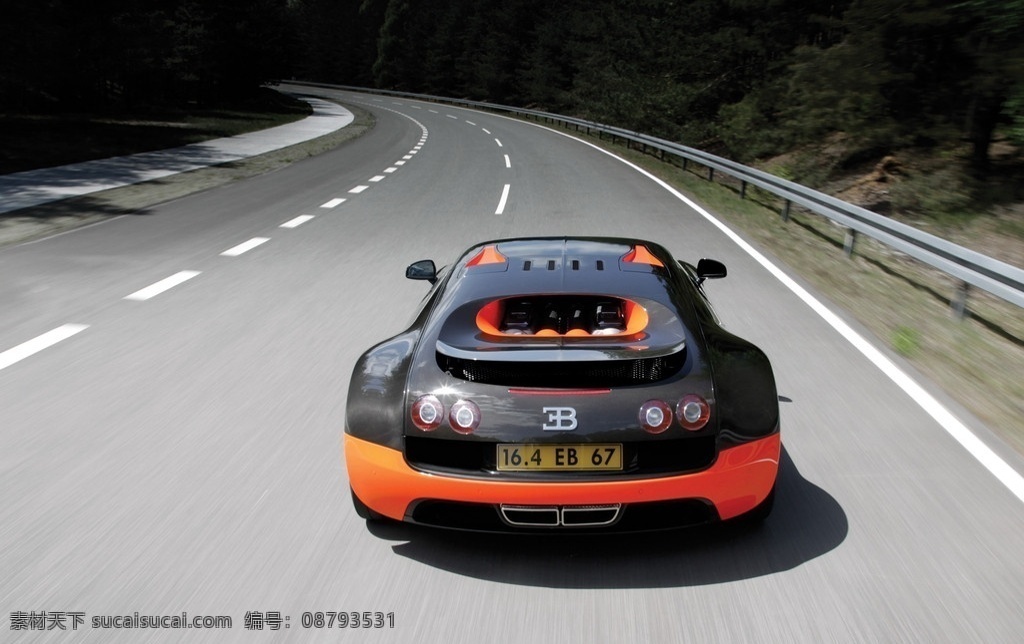 2010 款 布 加迪 威龙 4汽车 尾部 尾灯 布加迪汽车 交通工具 现代科技