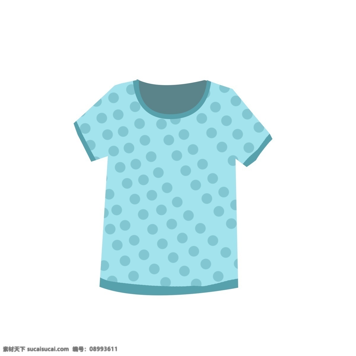 宝宝 衣服 蓝色 波 点 短袖 波点 可爱 童装 上衣 宝宝衣服