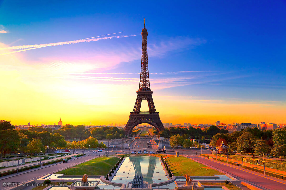 埃菲尔铁塔 全景 夕阳巴黎铁塔 艾菲尔铁塔 巴黎风情 法国巴黎夜景 城市风光 城市美景 国外旅游风景 晨曦 旅游摄影 国外旅游
