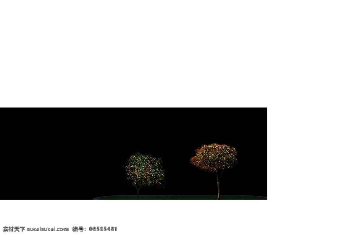 树亮化 树景观 夜景照明 亮化树木 树木素材 串灯 景观设计 环境设计 源文件