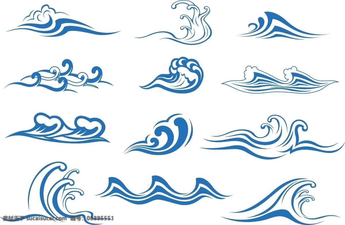 水波纹图片 水波纹 水 分层 人物风景线稿