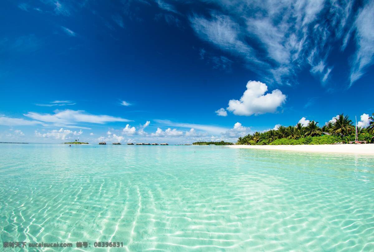 旅游 海边 高清 旅游摄影 国外旅游 马尔代夫沙滩 马尔代夫海滩 马尔代夫风光 蓝色 热带海岛 马尔代夫海景 天堂岛 海岛摄影 蓝天白云 水上房屋 水屋 摄影素材
