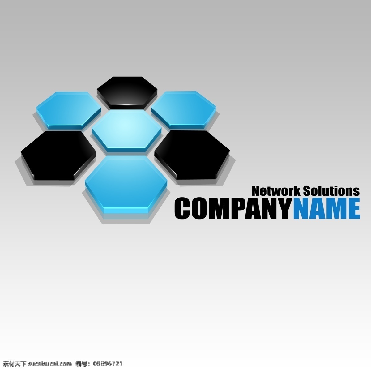 商标 logo 3d 分层 公司商标 立体 六边形 三维 商标logo 源文件库 源文件