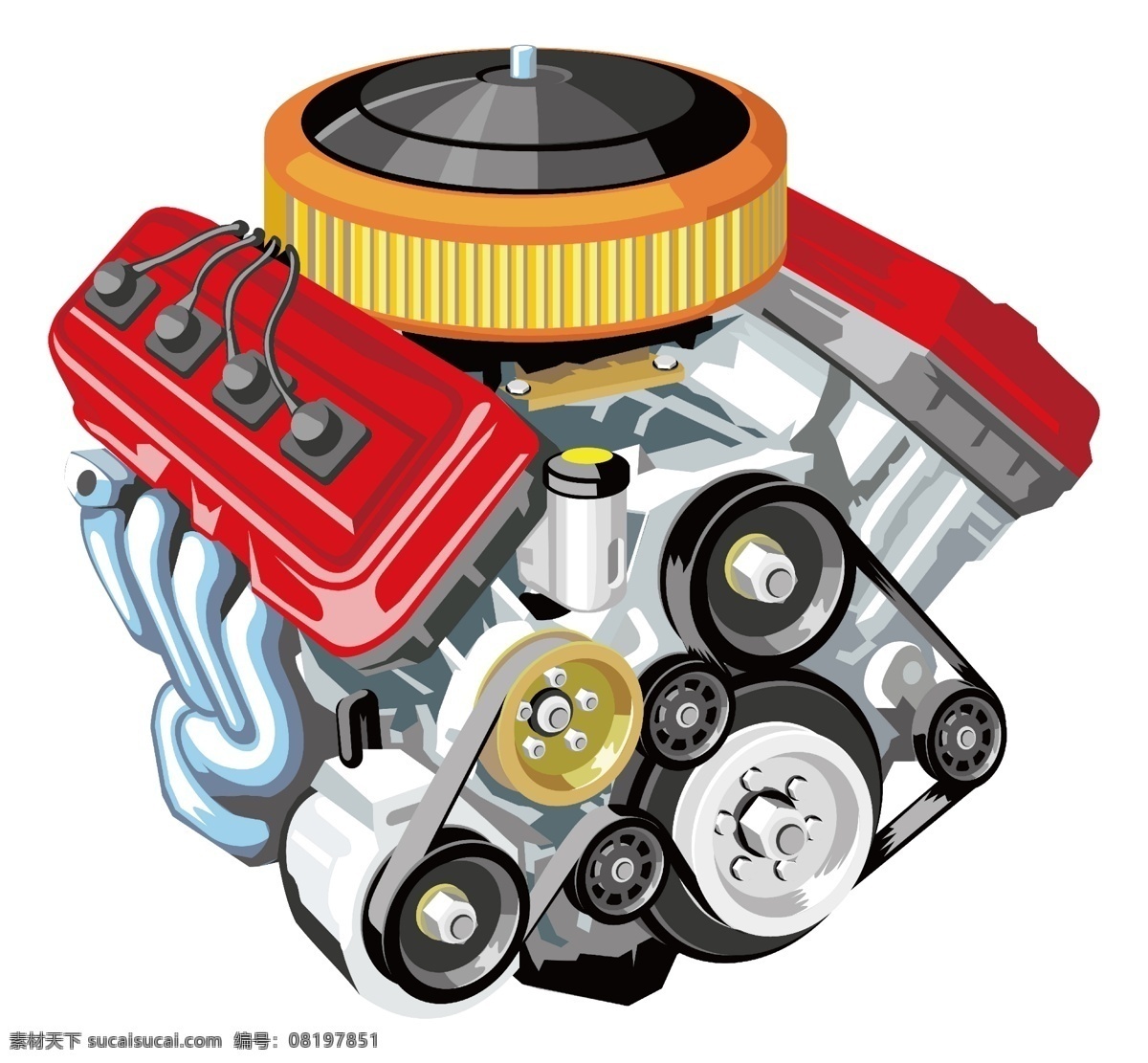汽车发动机 车 汽车 卡通汽车 卡通发动机 电动机 卡通 现代科技 交通工具