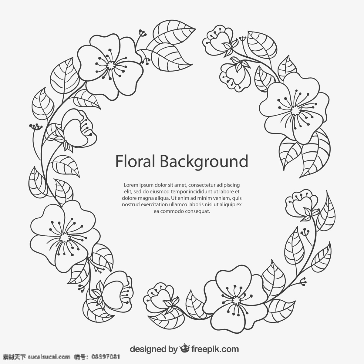 手绘花卉框架 背景 框架 花卉 边境 自然 叶子 花圈 绘画 性质 边框 抽纱 边界 图标 高清 源文件