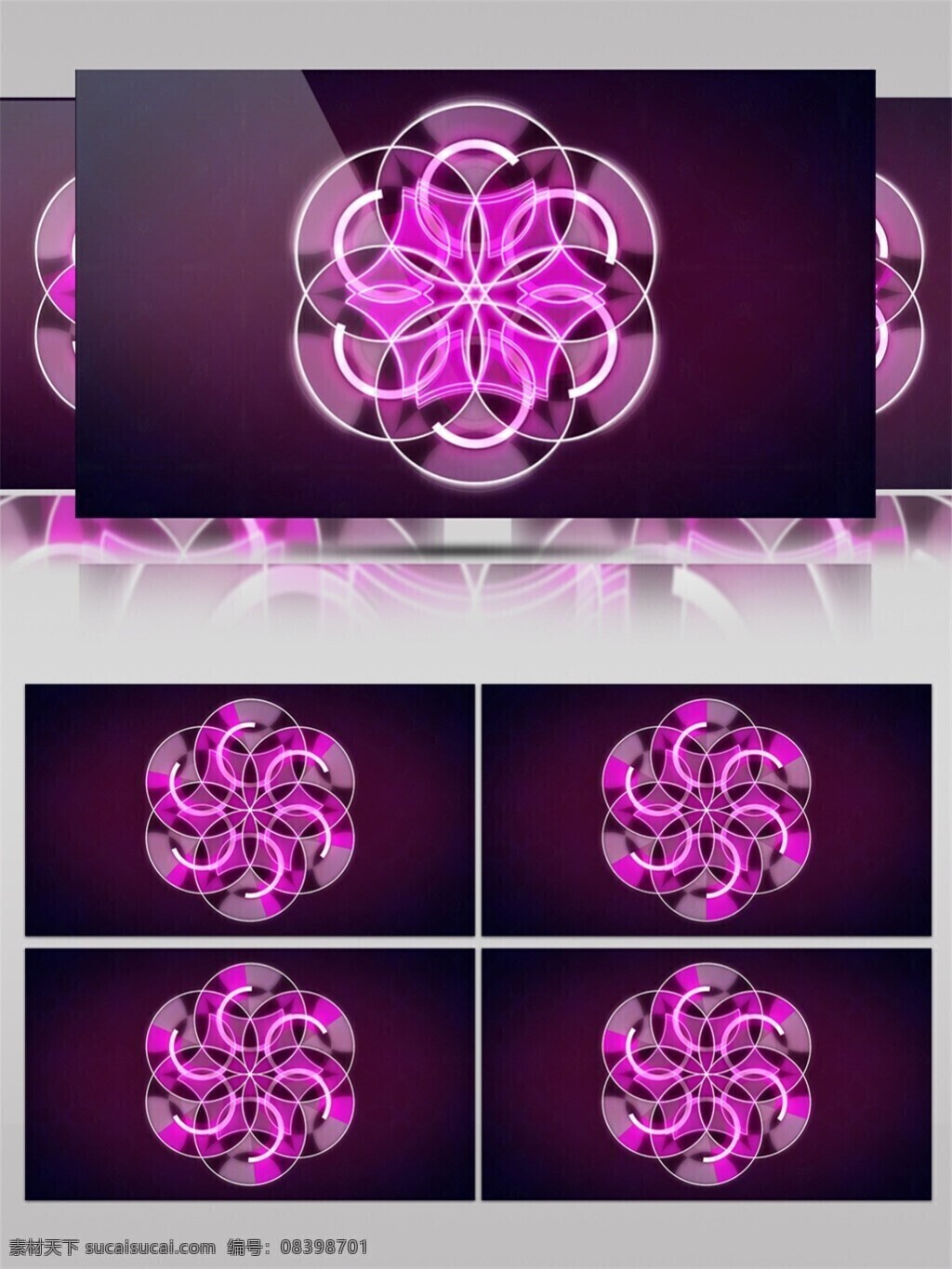 紫色 光束 花蕊 视频 3d视频素材 花朵 酒吧舞台 特效视频素材