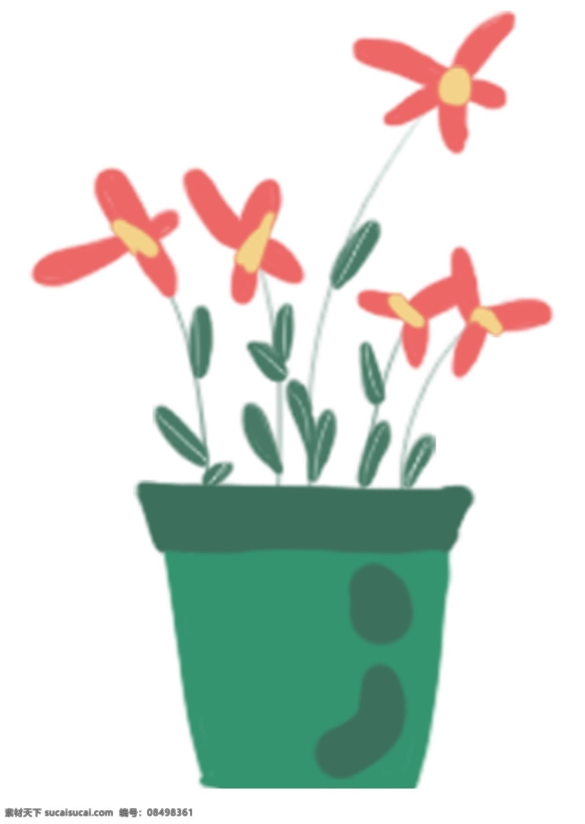 花盆图案 花盆 盆栽 花 图案